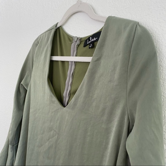 LULUS Women's Small Green Long-Sleeve Mini Dress - Picture 6 of 10